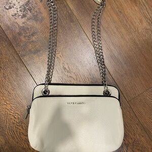 Vince Camuto Cream Leather Shoulder Bag